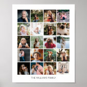 Add Your Own Custom Family 20 Photo Collage Poster (Front)