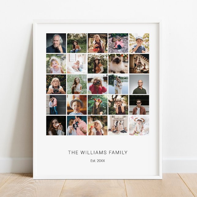 Add Your Own Custom Family 25 Photo Collage Poster (Creator Uploaded)