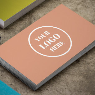 Add Your Own Custom Logo l Modern Blush Pink Business Card