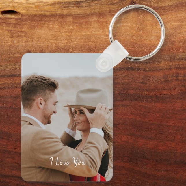 Add Your Own Custom Name and Photo Keepsake Key Ring (Back)