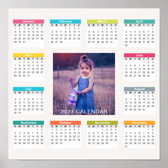 Add Your Own Custom Photo 2023 Calendar | Poster (Front)