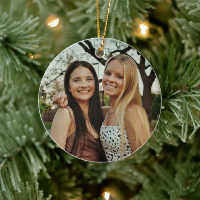 Add Your Own Custom Photo Ceramic Tree Decoration (Tree)