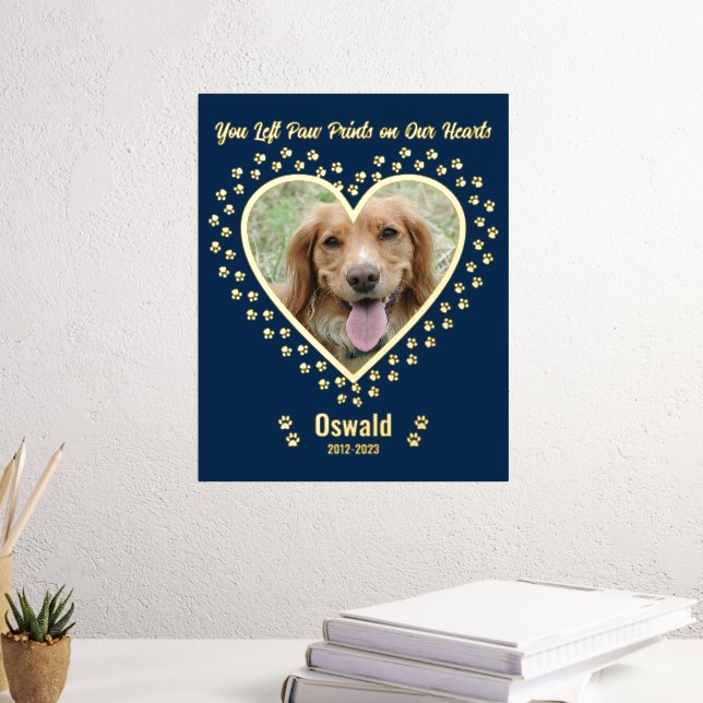 Add Your Own Custom Photo Pet Dog Memorial 8x10 Foil Prints (In Situ (Desk 3))