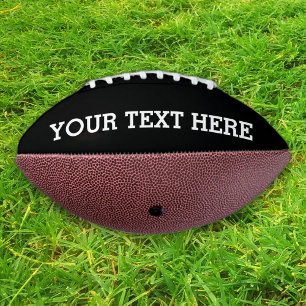 Add Your Own Custom Text Here Black and White Football