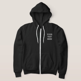 Add Your Own Custom Text Here Black and White Hoodie