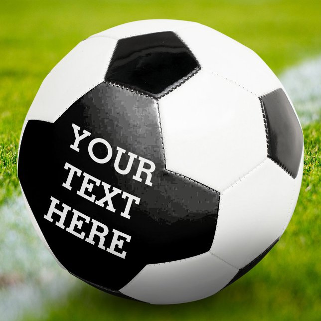 Add Your Own Custom Text Here Black and White Soccer Ball (Creator Uploaded)