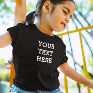Add Your Own Custom Text Here Black and White T-Shirt