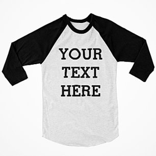Add Your Own Custom Text Here Black and White T-Shirt