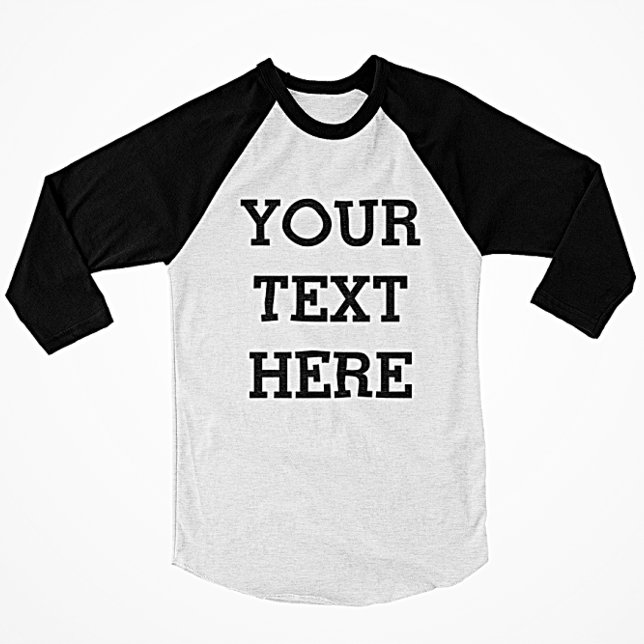 Add Your Own Custom Text Here Black and White T-Shirt (Creator Uploaded)