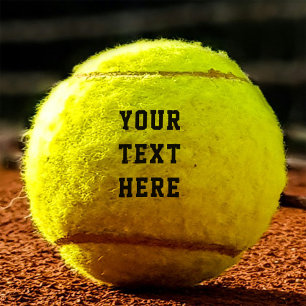 Add Your Own Custom Text Here Black and White Tennis Balls