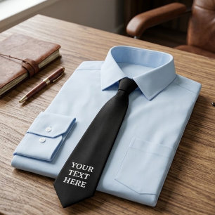 Add Your Own Custom Text Here Black and White Tie