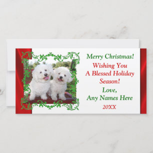 Add Your Own Cute Photo Christmas Holiday Card