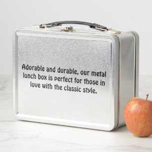 Add Your Own Design 6” x 8” x 3” Stainless Metal Lunch Box