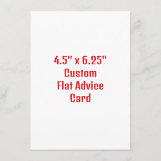 Add Your Own Design Flat Advice Card