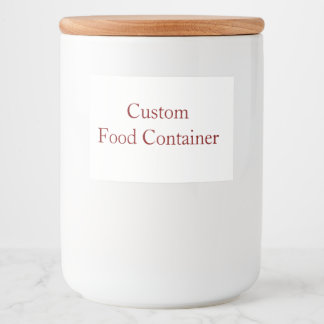 Add Your Own Design Food Container Label