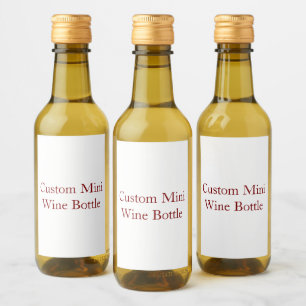 Add Your Own Design Mini Wine Bottle Label