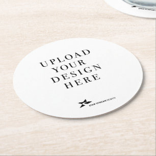 Add Your Own Design Round Paper Coaster