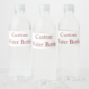 Add Your Own Design Water Bottle Label