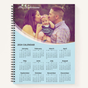 Add Your Own Family Photo 2024 Calendar Notebook