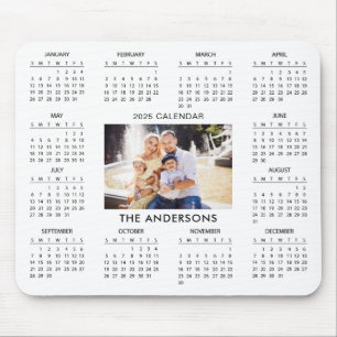 Add Your Own Family Photo 2025 Calendar Mouse Pad