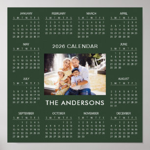 Add Your Own Family Photo 2026 Calendar Poster
