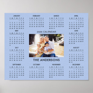Add Your Own Family Photo 2026 Calendar Poster
