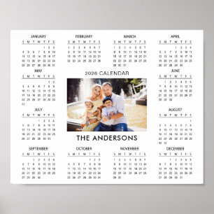 Add Your Own Family Photo 2026 Calendar Poster