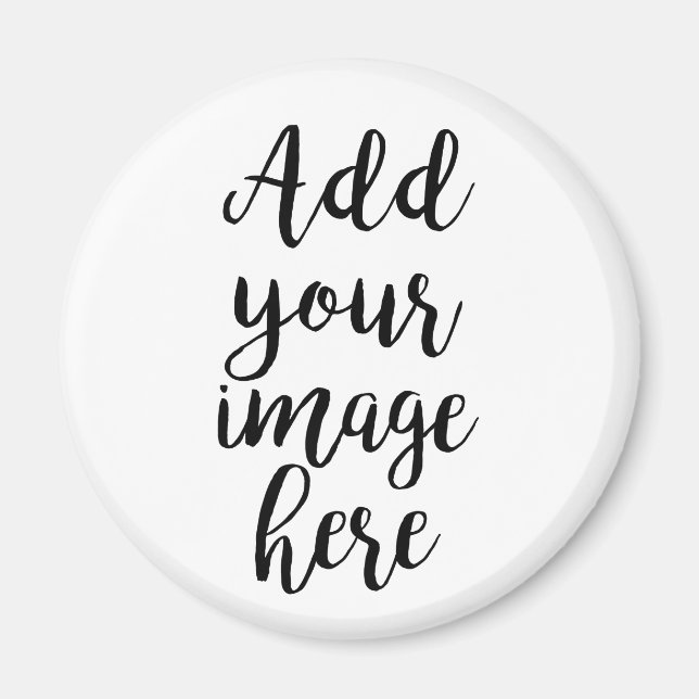 Add your own Image customisable round magnet (Front)