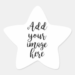 Add your own Image customizable Star Sticker