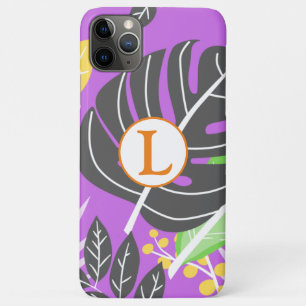 Add your own image l Initials cute pattern purple  Case-Mate iPhone Case