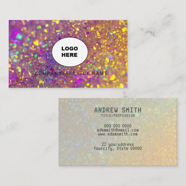 Add your own image opal Business Card (Front/Back)