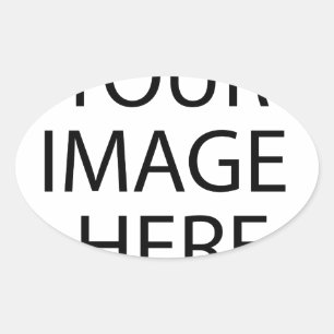 Add your own image oval sticker