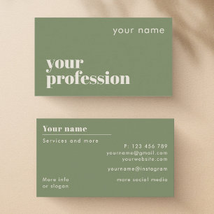 Add your own job name freelance Business Card