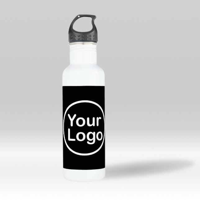 Add Your Own Logo | Black Background 710 Ml Water Bottle (Creator Uploaded)
