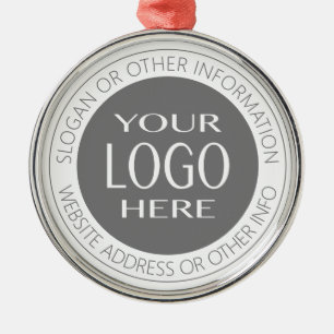 Add Your Own Logo & Circular Text Metal Tree Decoration