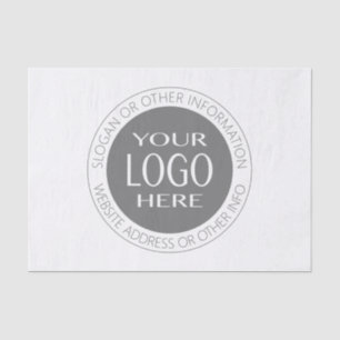 Add Your Own Logo & Circular Text Tissue Paper