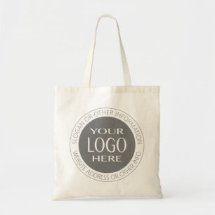 Add Your Own Logo & Circular Text Tote Bag