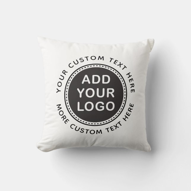 Add your own logo custom text promotional template cushion (Front)