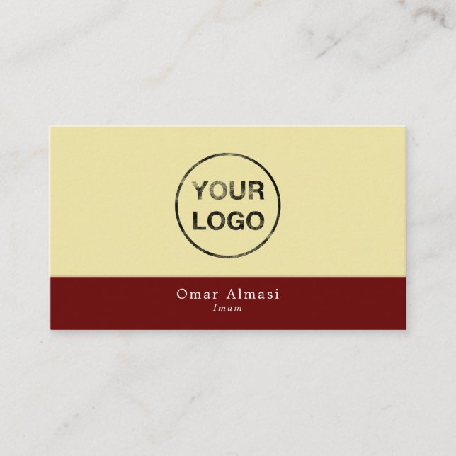Add Your Own Logo, Islamic, Religious Business Card (Front)