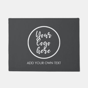 Add Your Own Logo Simple Grey Doormat