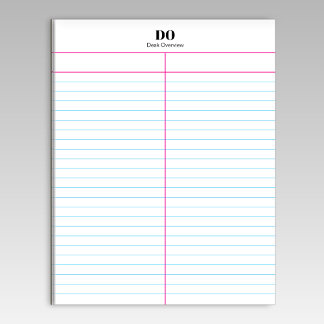 Add Your Own Name Two Column Notepad