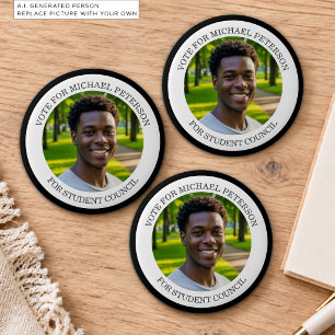 Add Your Own Photo and Election Campaign Title 6 Cm Round Badge