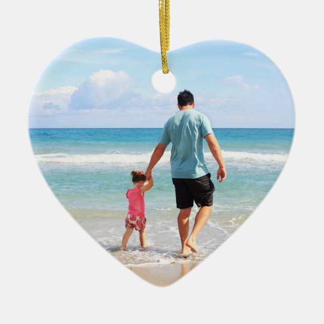 Add Your Own Photo and/or Text Ceramic Tree Decoration (Front)