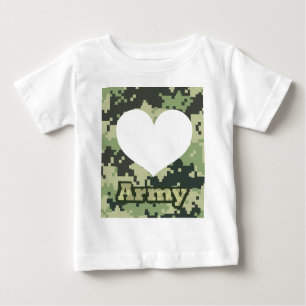 Add Your Own Photo Army Heart Baby T-Shirt
