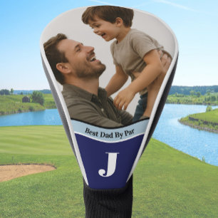 Add your own photo Best Dad blue personalised Golf Head Cover