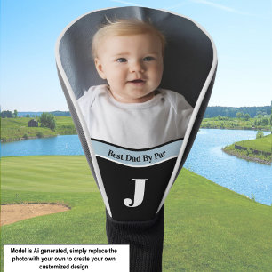Add your own photo Best Dad template Golf Head Cover