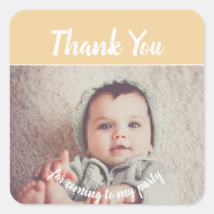 Add Your Own Photo Birthday Thank You  Stickers