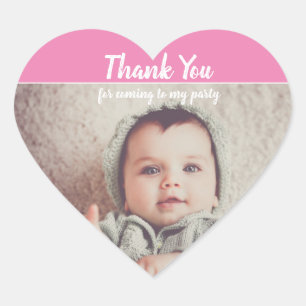 Add Your Own Photo Birthday Thank You Stickers