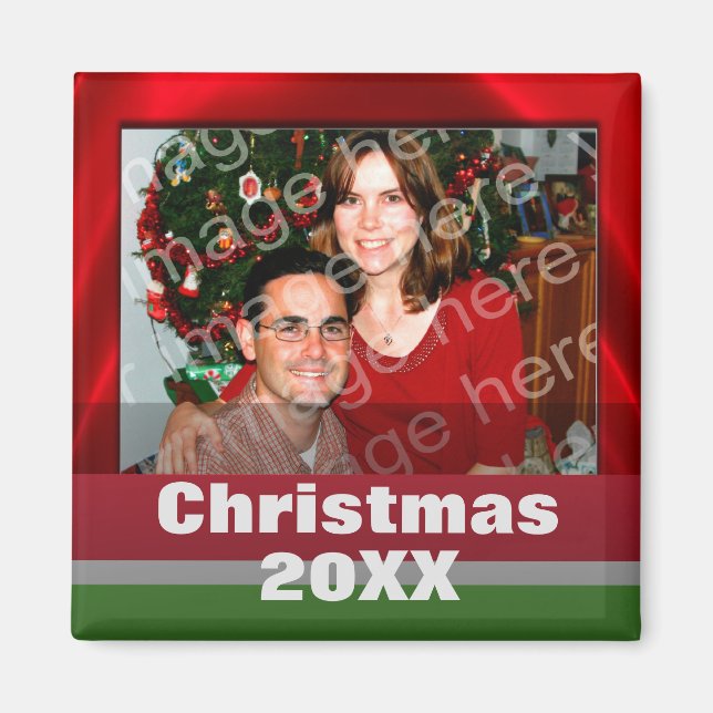 Add Your Own Photo Custom Holiday Magnets (Front)