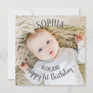 Add your own photo First Birthday Party Invitation
